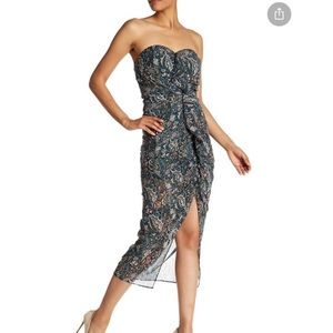VERONICA BEARD strapless paisley dress; size 0
